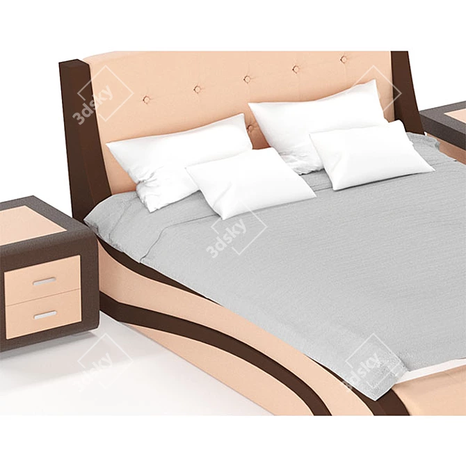 Stylish Ormatek Leonardo Bed 3D model image 2