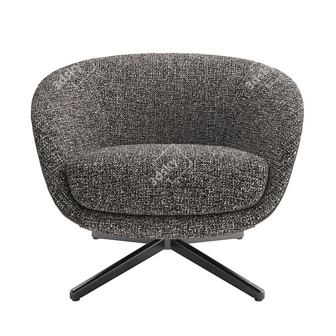 Title: Minotti Russell Swivel Armchair 3D model image 2