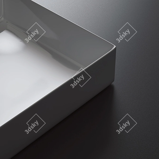 Sleek Track Sink by Valdama 3D model image 2