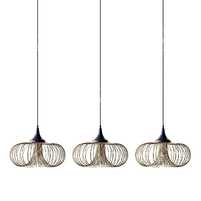 Whisk Pendant: Minimalistic Lighting by Hive 3D model image 6