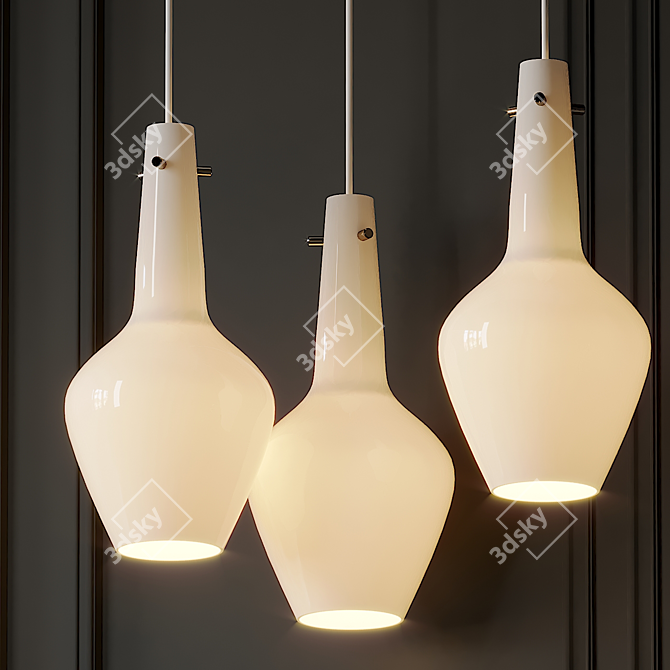 Capri Tall Pendant: Timeless Elegance in Jonathan Adler's Design 3D model image 1