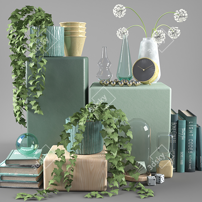 Modern Scandinavian Ikea Decor Set 3D model image 1