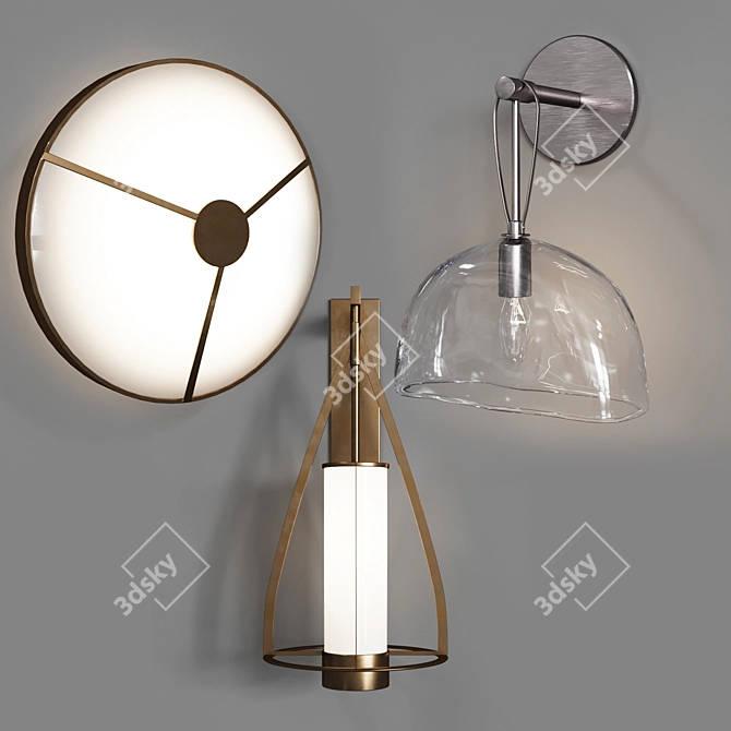 Moonlight Delights SCONCE Set 3D model image 1