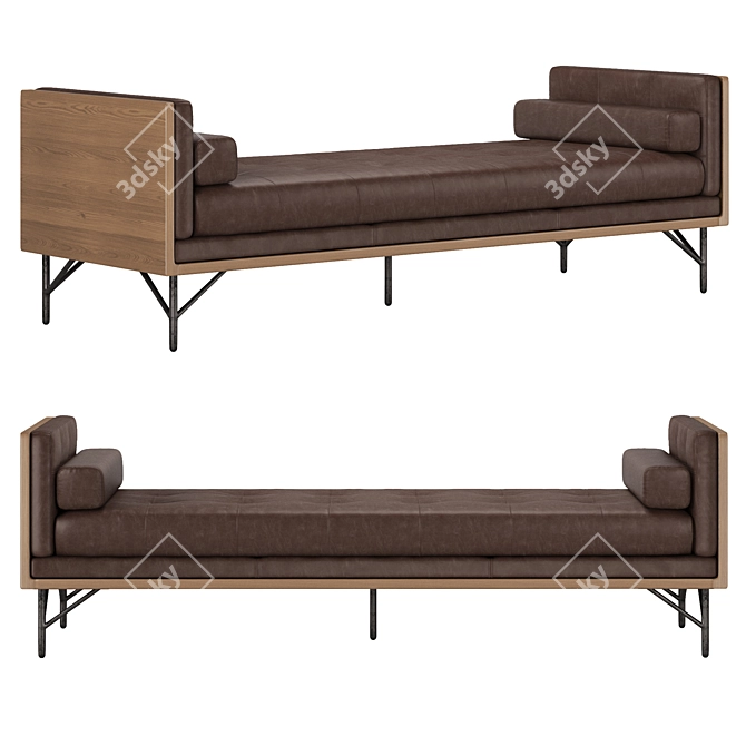 Modernized Mid-Century Holden Chaise 3D model image 1
