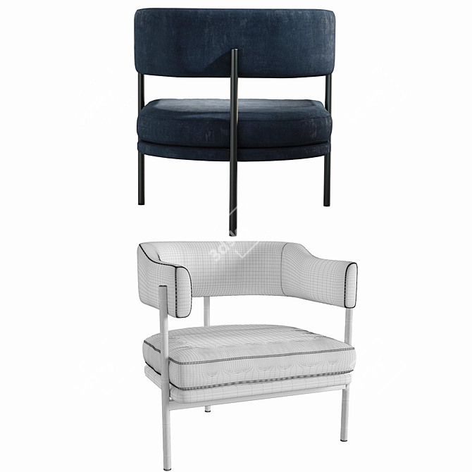 Elegant Isabella Chair: Perfect for Any Space 3D model image 3