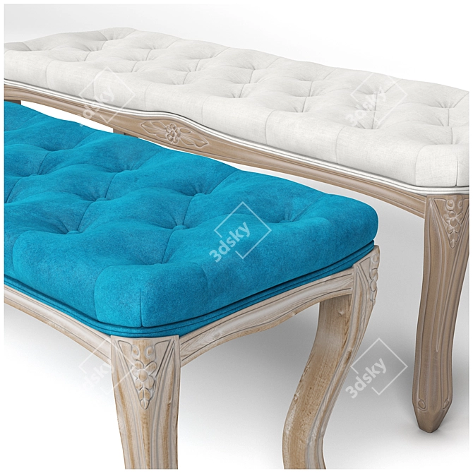 Kina Narrow Ottoman - Sleek and Stylish 3D model image 1