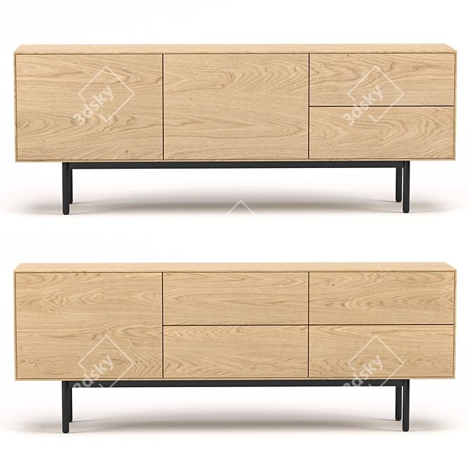Seam Sideboard: Exquisite Craftsmanship 3D model image 2