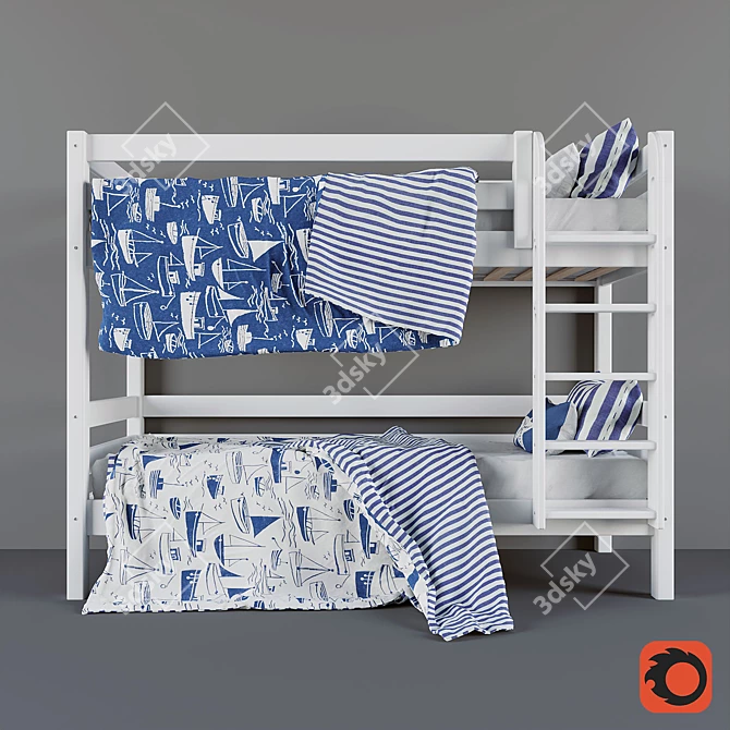 Marine Dream Bunk Bed 3D model image 1