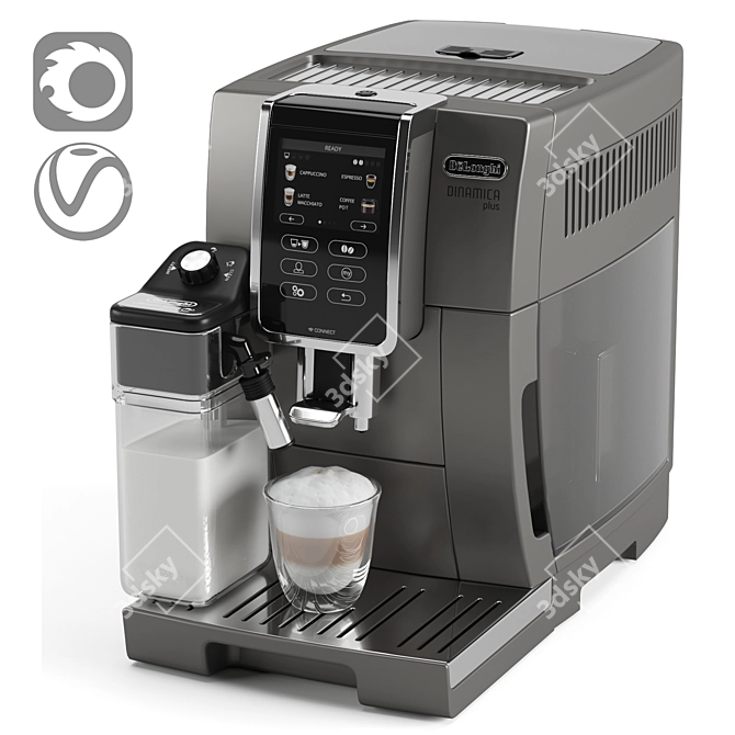 Delonghi Dinamica Plus: Premium Automatic Coffee Machine 3D model image 1