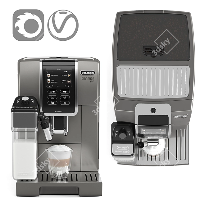 Delonghi Dinamica Plus: Premium Automatic Coffee Machine 3D model image 8