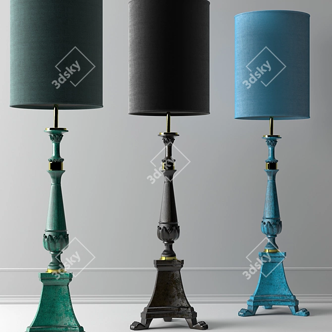 Modern Simone Granchi Designed Floor Lamp 3D model image 2