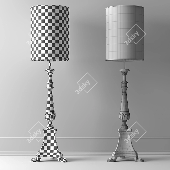 Modern Simone Granchi Designed Floor Lamp 3D model image 3