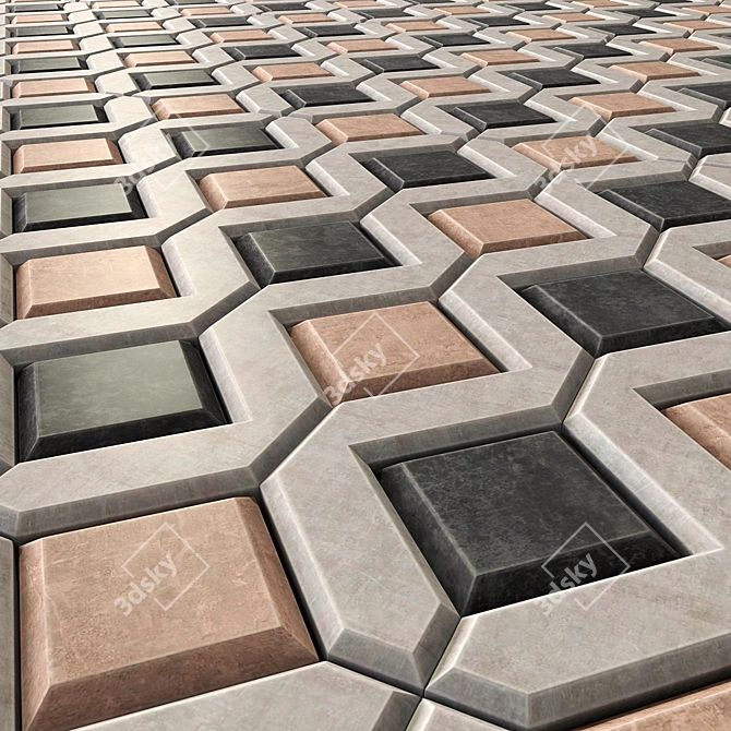 Zigzag EcoPaving: 3D Max 2014, 2011, OBJ, FBX, 3DS 3D model image 2