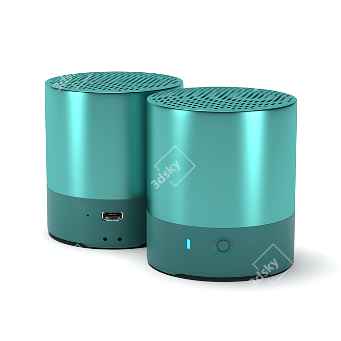 Emerald Green Huawei Mini Speaker: Compact and Powerful 3D model image 3