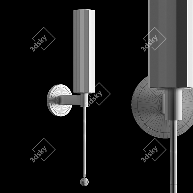 Elegant LAMY 1G Sconce 3D model image 2