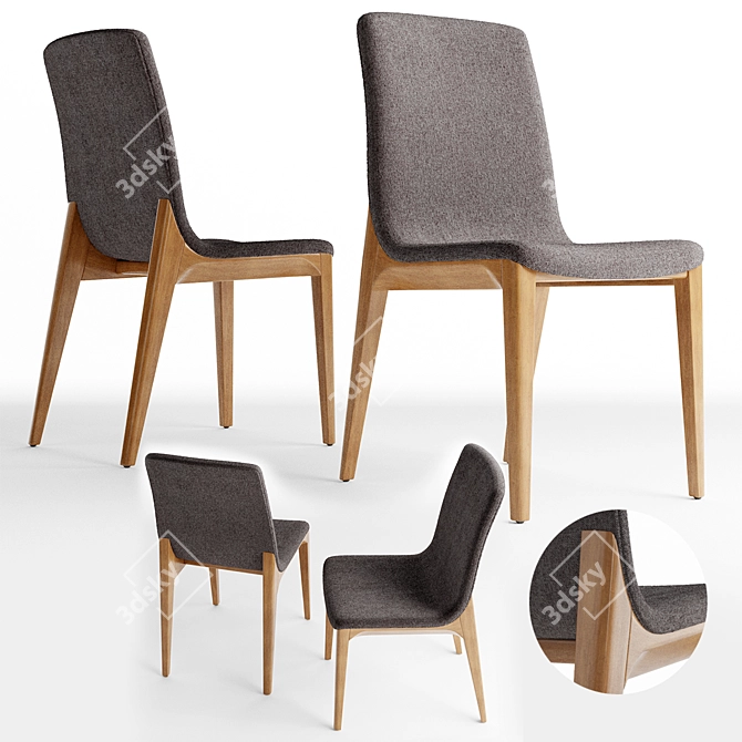 Italian-made Talin Chair: Modern Elegance 3D model image 1