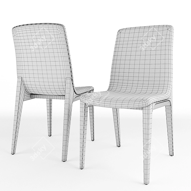 Italian-made Talin Chair: Modern Elegance 3D model image 3