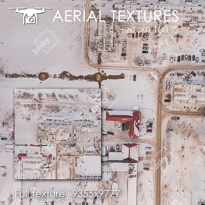 Winter Residential Area Texture Pack 3D model image 1
