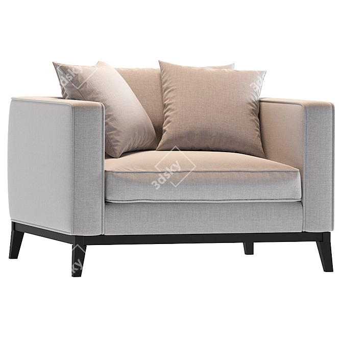 Elegant Principe Armchair: Luxury and Comfort 3D model image 1