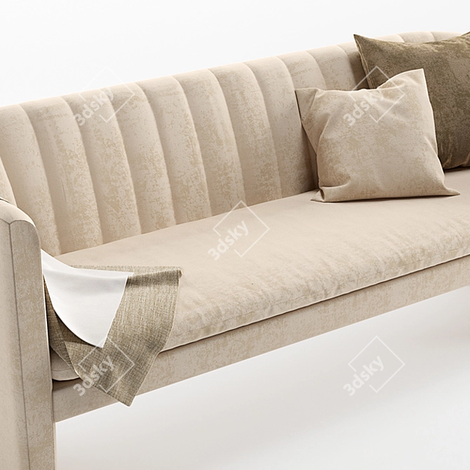 Contemporary Three-Seater Loafer SC26 3D model image 2