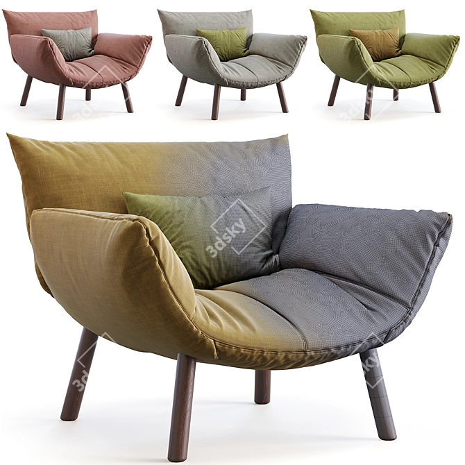 Pil Bonaldo Armchair: Sleek and Stylish Seating 3D model image 5