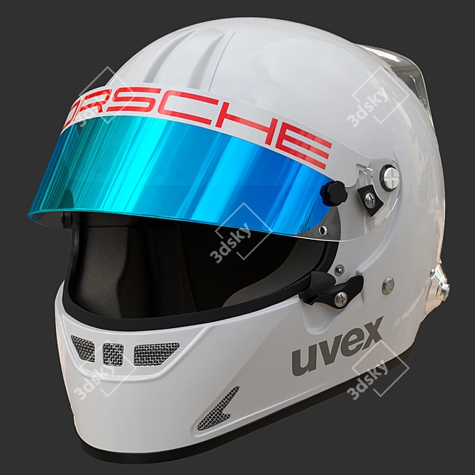 UVEX FP5 White: Advanced UV Protection Helmet 3D model image 1