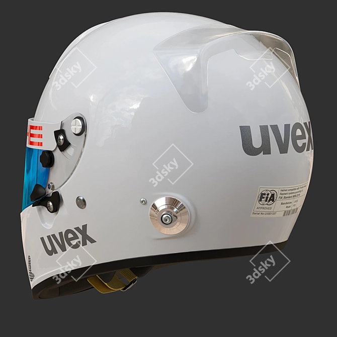 UVEX FP5 White: Advanced UV Protection Helmet 3D model image 2