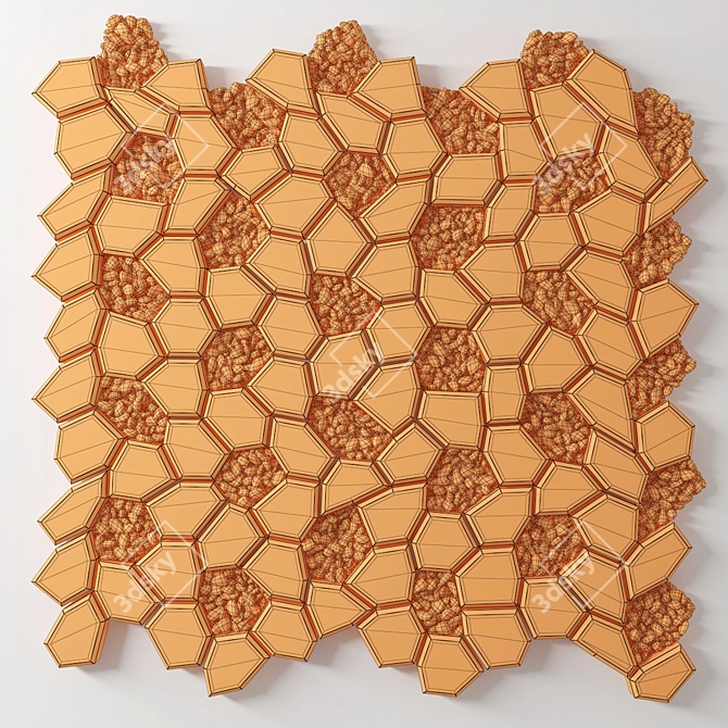 Poly Pebble Paving: Polygonal Stones with Textured Finish 3D model image 5