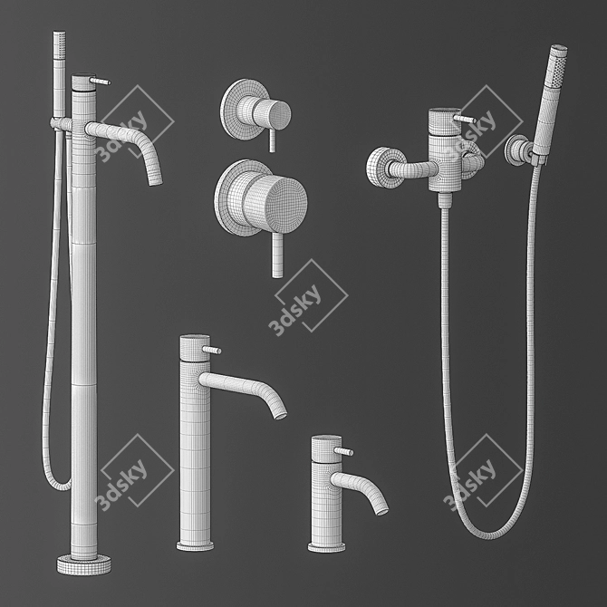 Cisal Xion Collection: Exquisite Faucets & Showers 3D model image 4