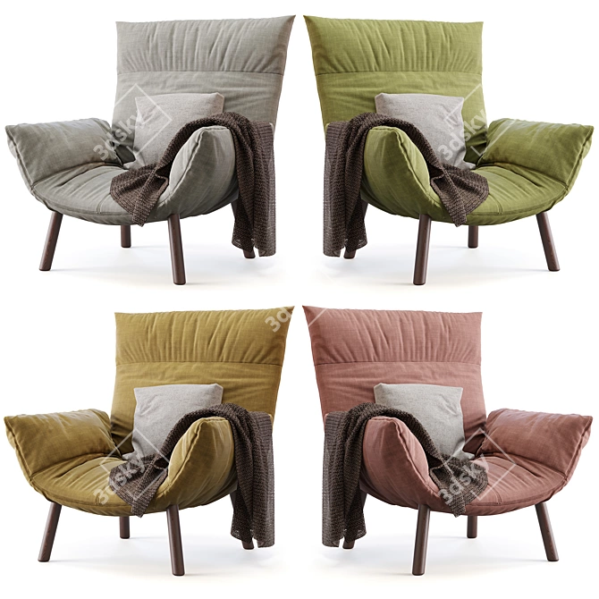 Contemporary Pil Bonaldo Armchair 3D model image 1