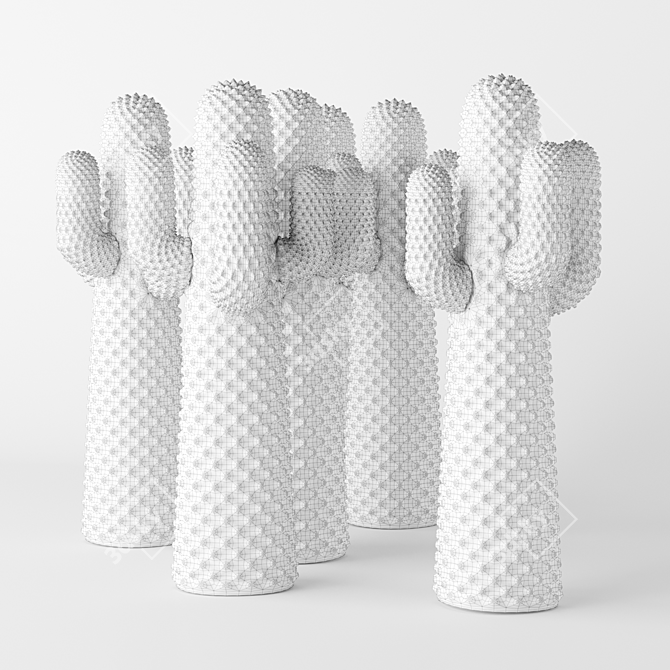 Artistic Cactus Coat Hanger by Gufram 3D model image 4