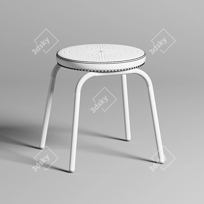 Contemporary Tru Stool 3D model image 2