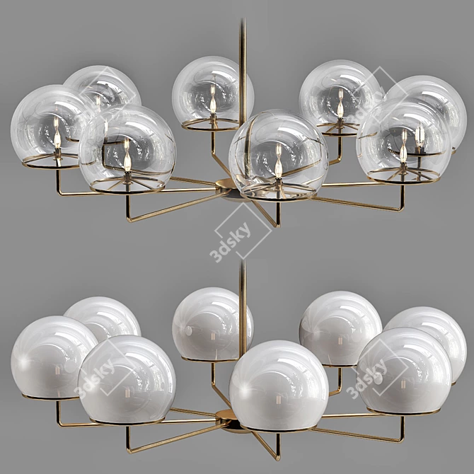 Elegant Ingersoll Chandelier 3D model image 1