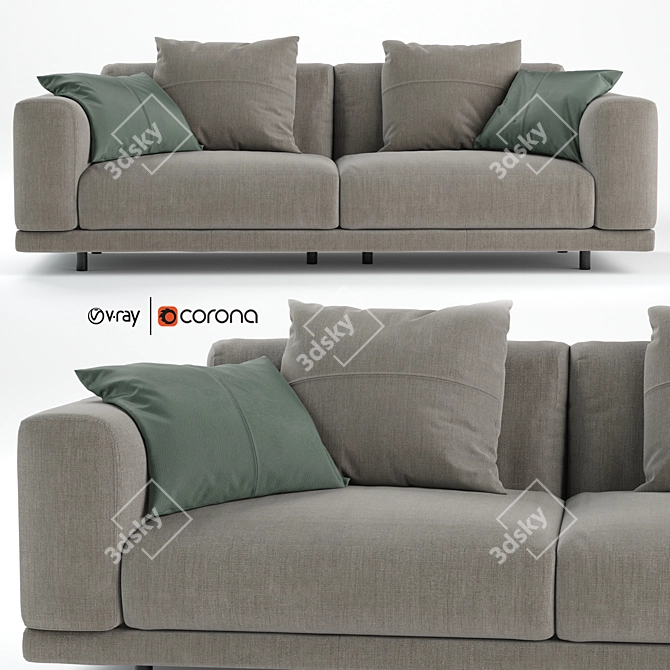 Elevate your space with Nevyll Sofa 3D model image 1