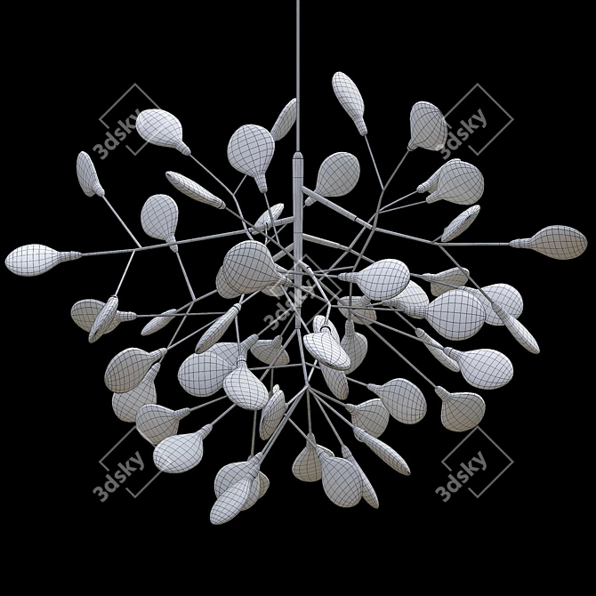 Elegant EVITA SP36 White Pendant 3D model image 2