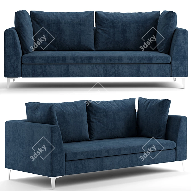 Luxury Charles Denelli Sofa 3D model image 1
