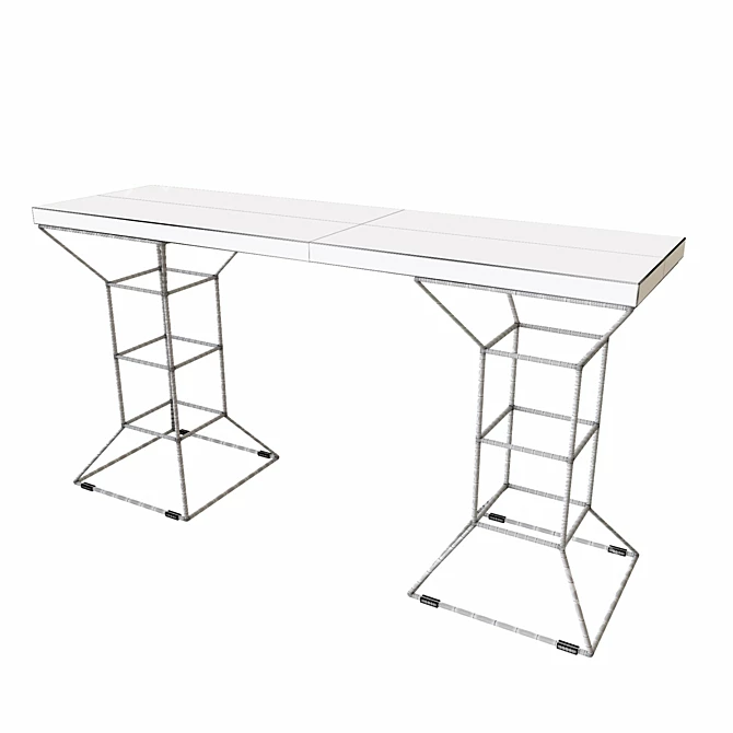 Modern Cube-L Console Table 3D model image 2