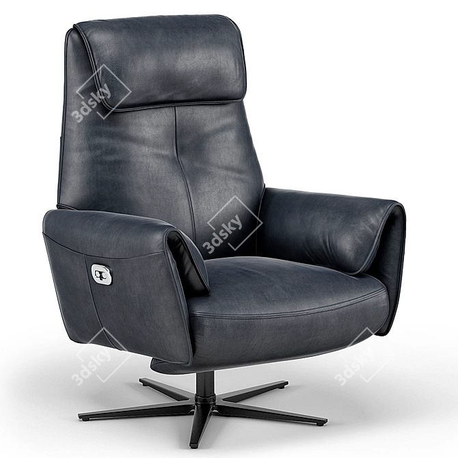 Modern Faenza Motion Lounge Chair (32"W) 3D model image 1