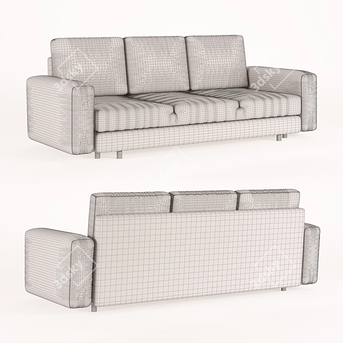 Modern Microfaset GTR Sofa 3D model image 4