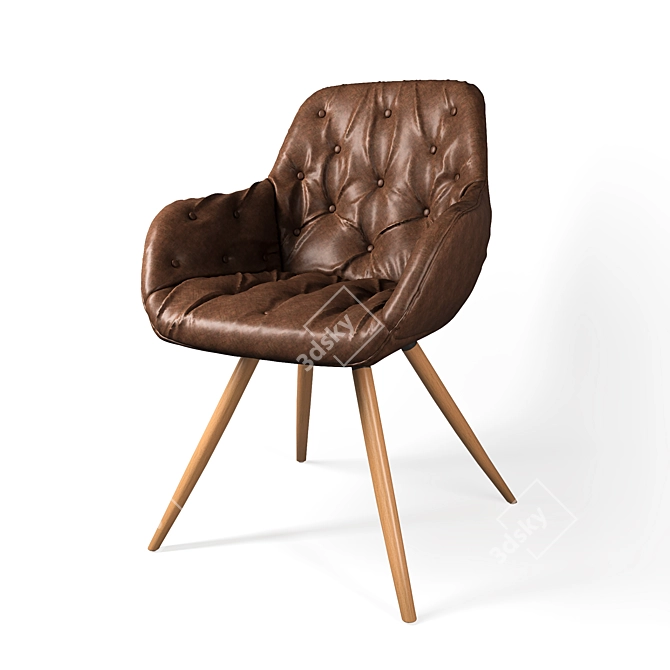 Elegant Angel Cerda Chair - Perfect Blend of Style and Comfort 3D model image 1