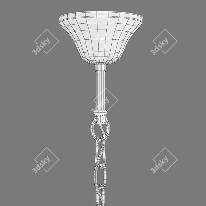 Modern Cage Pendant Light 3D model image 5