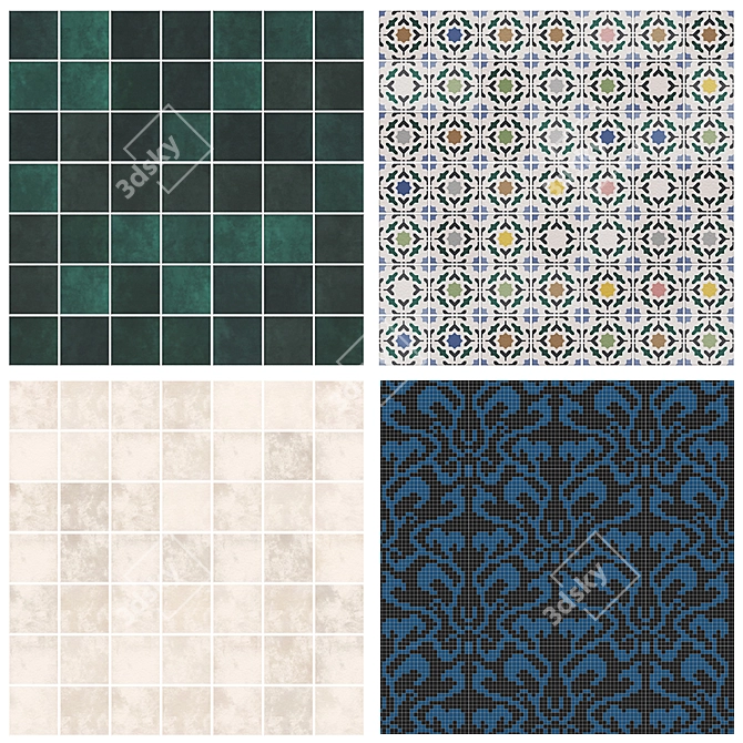 Equipe Artisan Mosaic Tiles 3D model image 5