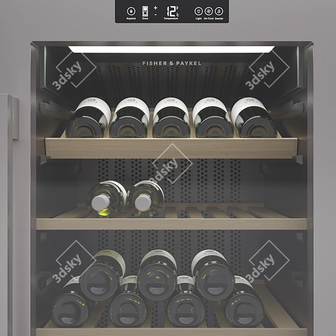 F&P Wine Cooler Set: Stylish & Spacious 3D model image 2