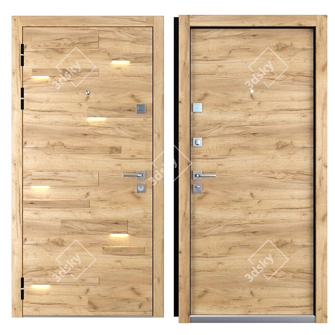 Entrance Metal Door  Expo Light by Straj 3D model image 3