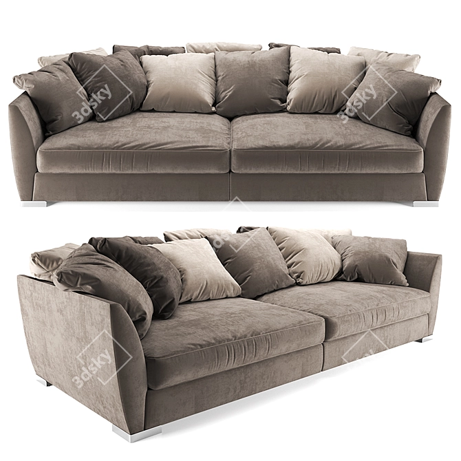 BRONX Modern Fabric Sofa: Stylish and Spacious 3D model image 1