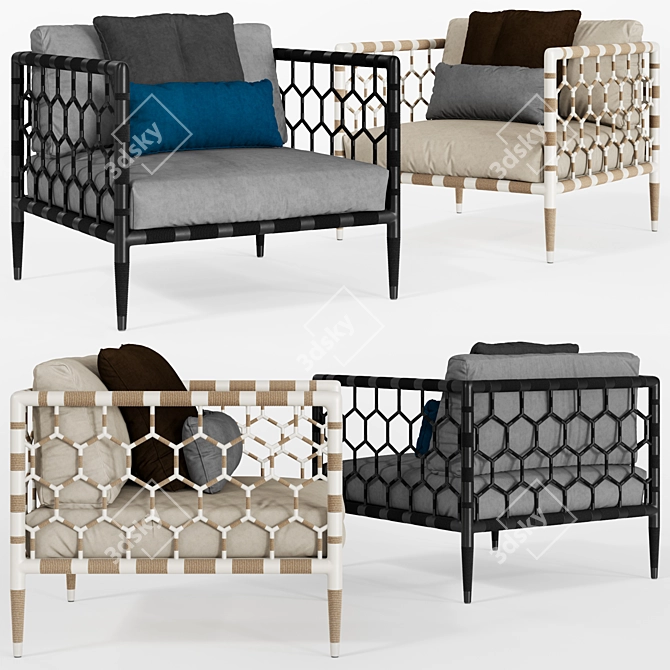 Olympia Lounge Chair: Ultimate Comfort and Style 3D model image 1
