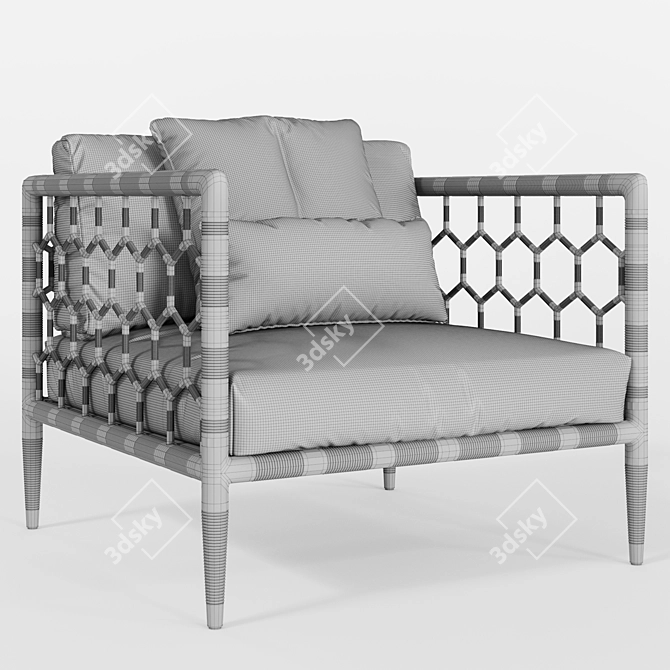 Olympia Lounge Chair: Ultimate Comfort and Style 3D model image 3
