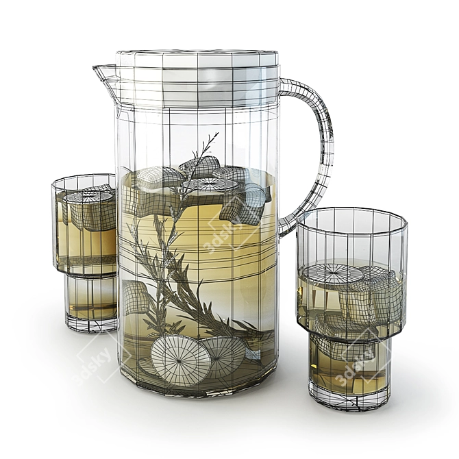 Chilled Beverage Pitcher 3D model image 2