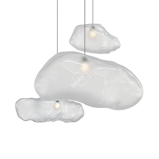 Elegance in Glass: Bocci Light Fixture 3D model image 1