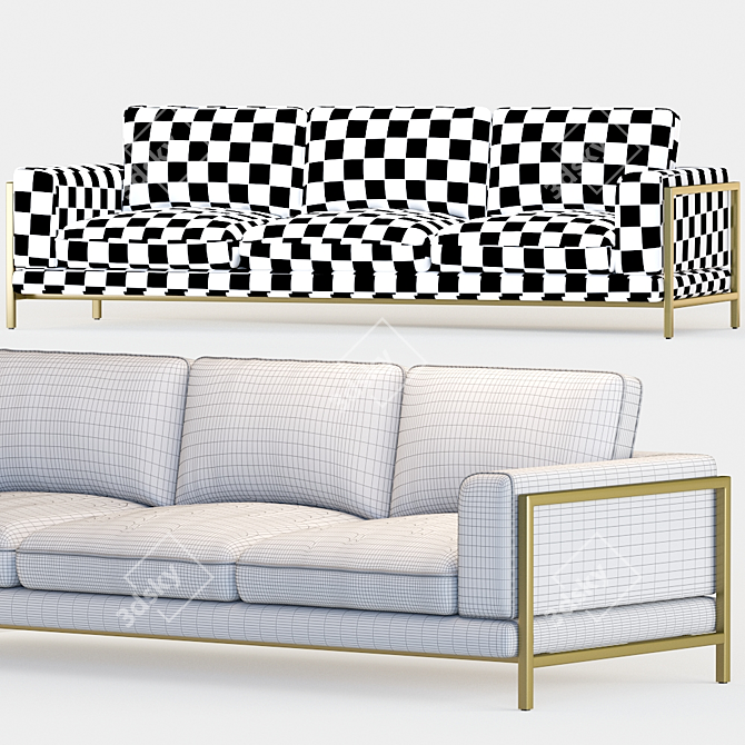 Tonino Lamborghini Metal Leg Sofa 3D model image 3